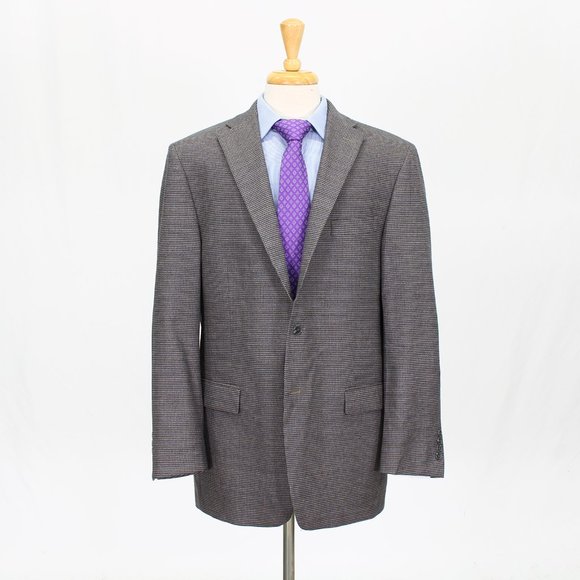 NEW Walter Morton HSM 46R Gray Solid Wool 2B Sport Coat Blazer Jacket V9… - Picture 1 of 11